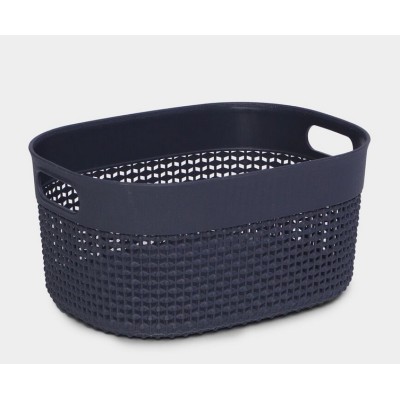 Dark Gray Plastic Basket 9 Inch