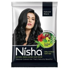 Nisha Hair Color, Natural Black 10 g